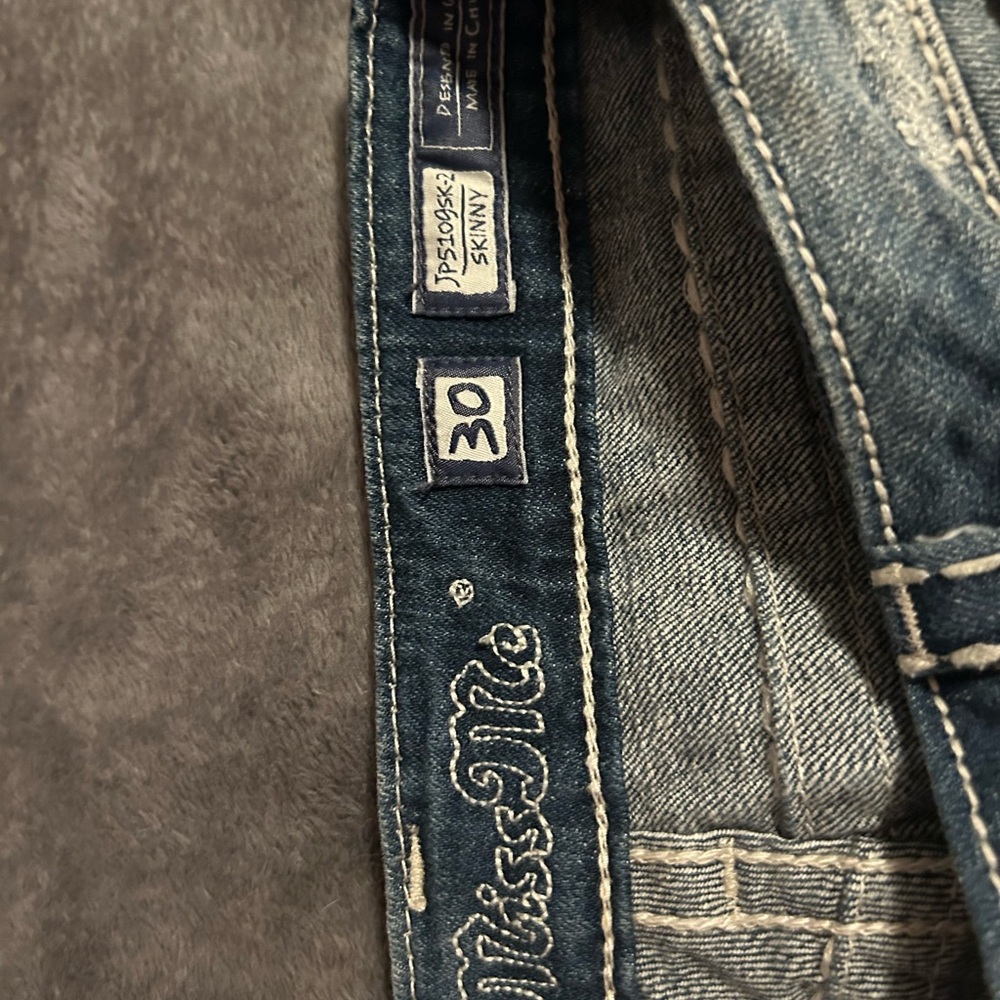Miss Me Blue Skinny Jeans with Classic Fading